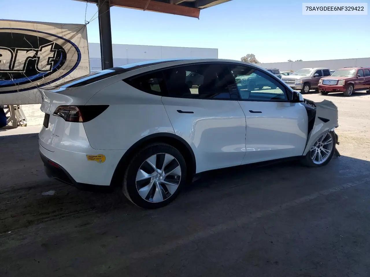 2022 Tesla Model Y VIN: 7SAYGDEE6NF329422 Lot: 61950506