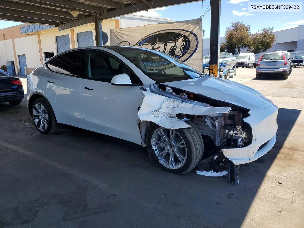 2022 Tesla Model Y VIN: 7SAYGDEE6NF329422 Lot: 61950506