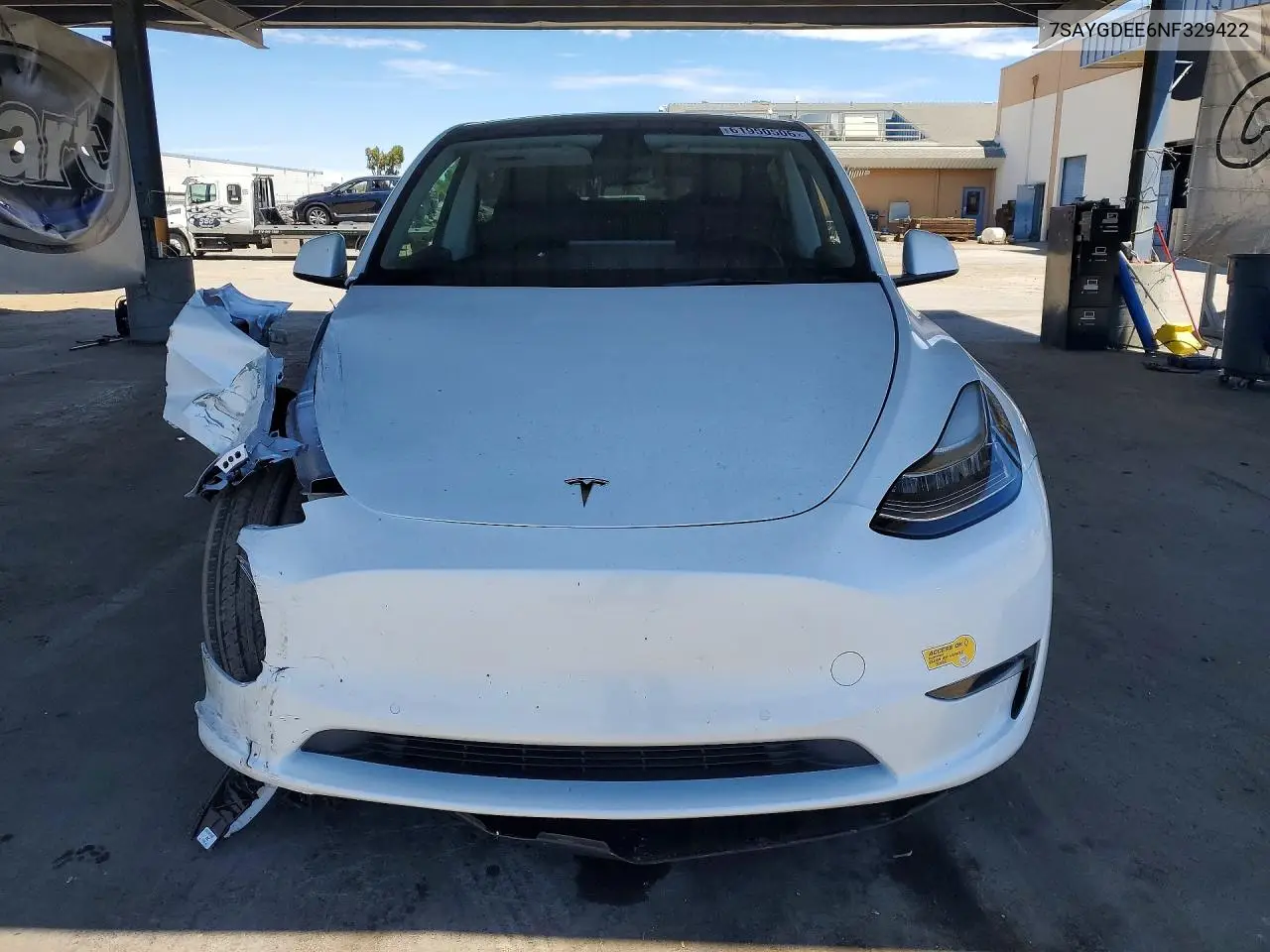 2022 Tesla Model Y VIN: 7SAYGDEE6NF329422 Lot: 61950506