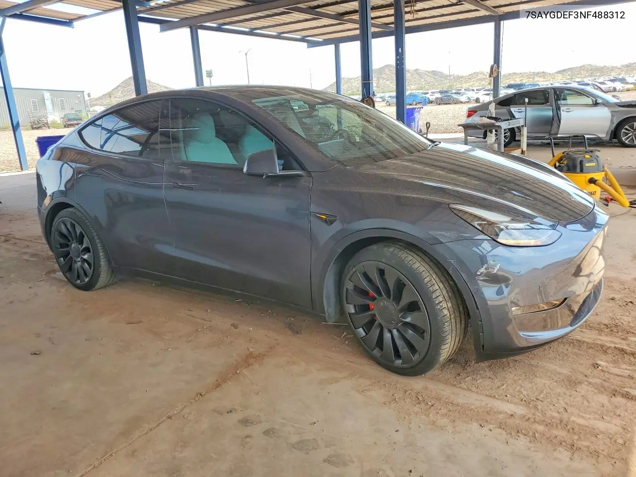 2022 Tesla Model Y VIN: 7SAYGDEF3NF488312 Lot: 61958356