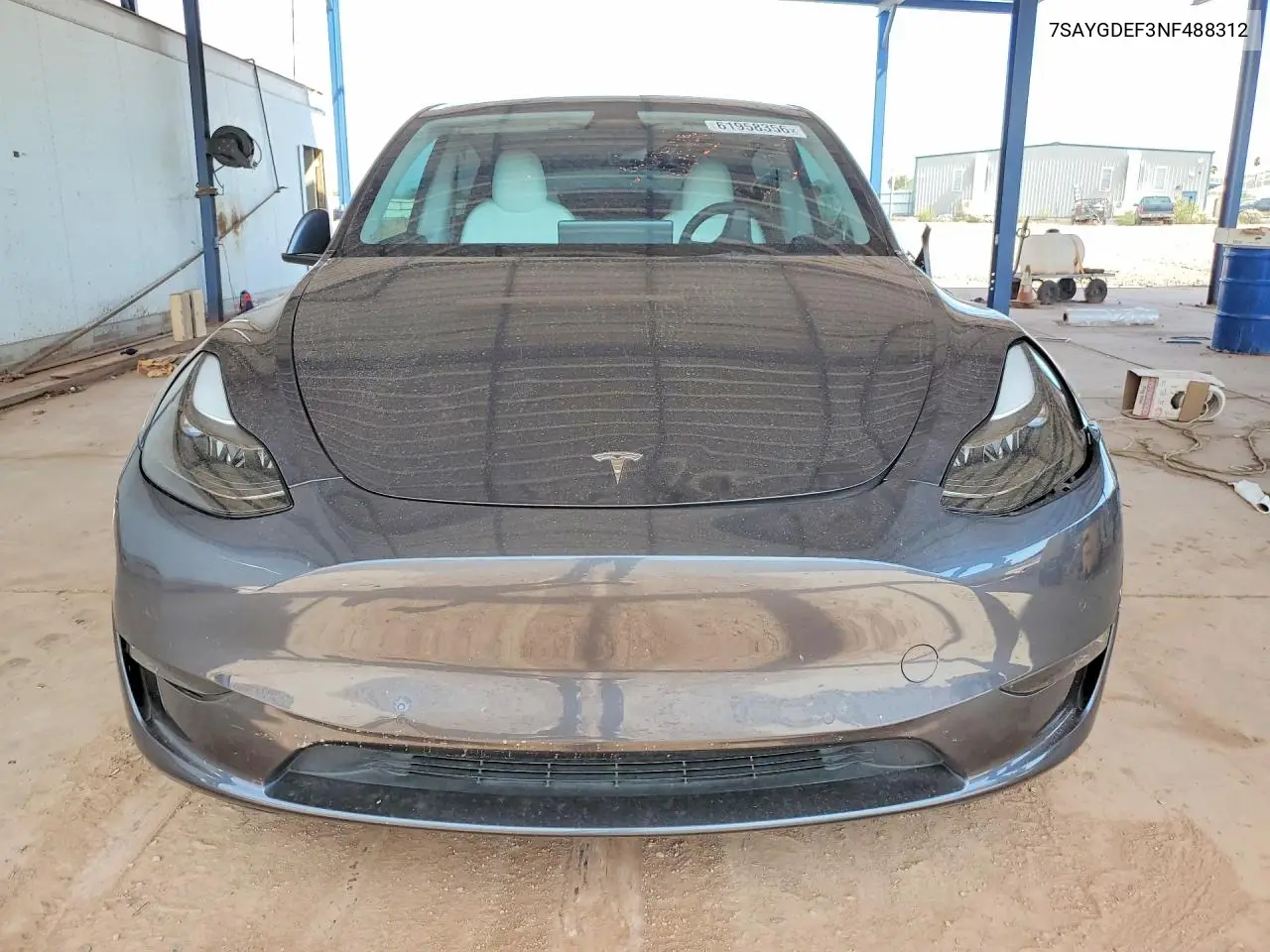 2022 Tesla Model Y VIN: 7SAYGDEF3NF488312 Lot: 61958356
