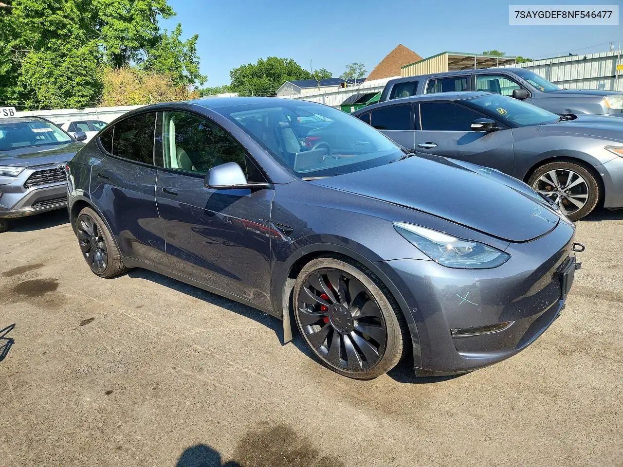 2022 Tesla Model Y VIN: 7SAYGDEF8NF546477 Lot: 85986405