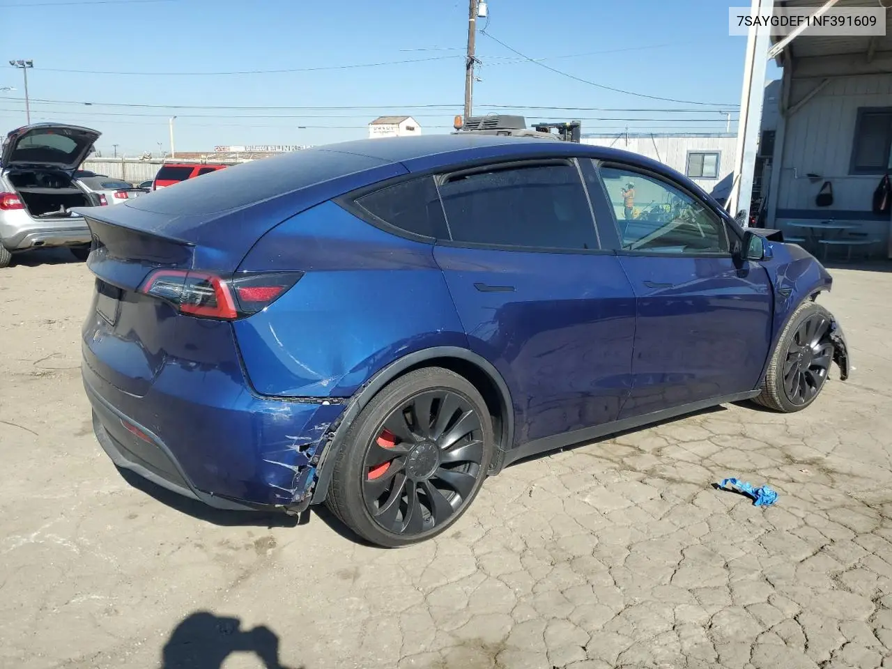 7SAYGDEF1NF391609 2022 Tesla Model Y
