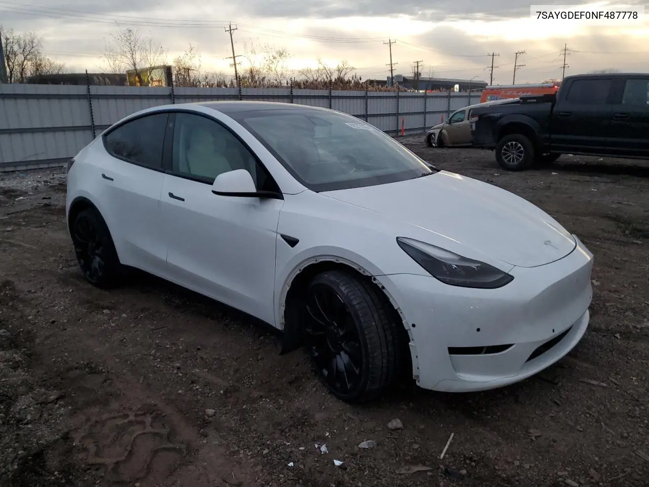 7SAYGDEF0NF487778 2022 Tesla Model Y