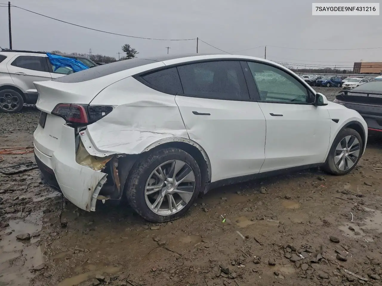 7SAYGDEE9NF431216 2022 Tesla Model Y