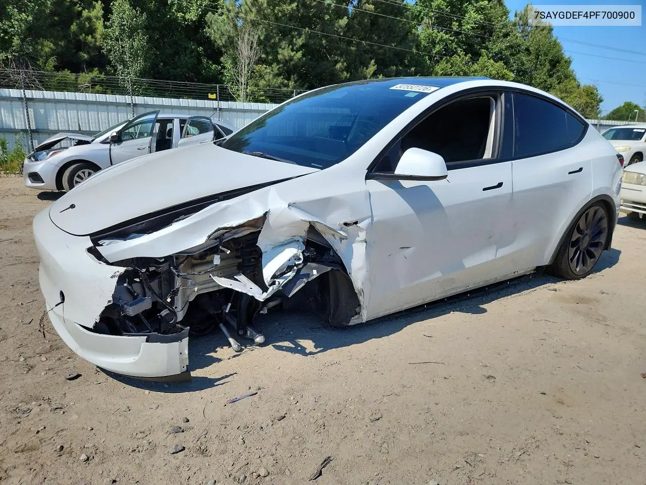 2023 Tesla Model Y VIN: 7SAYGDEF4PF700900 Lot: 52552726
