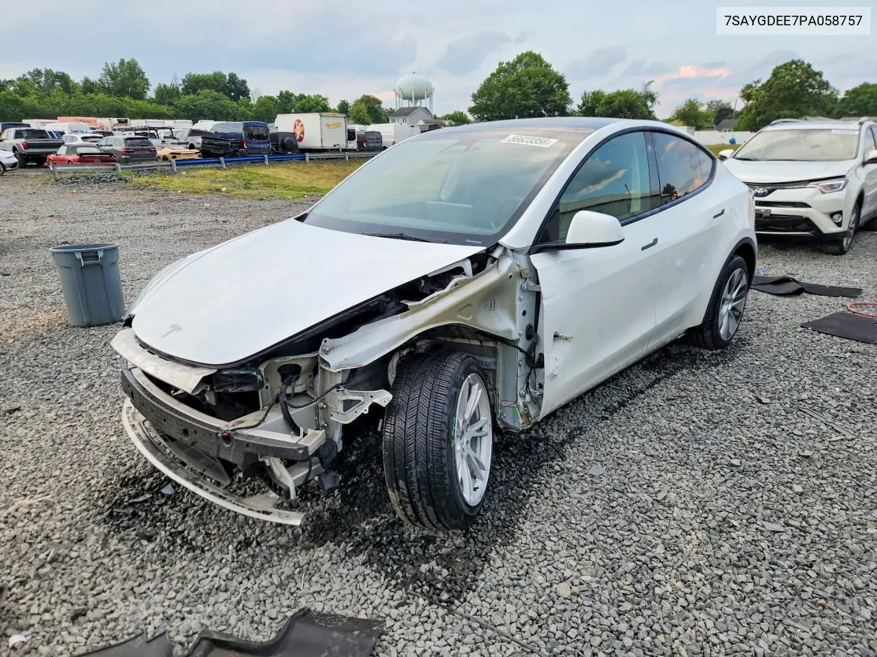 2023 Tesla Model Y VIN: 7SAYGDEE7PA058757 Lot: 56623356