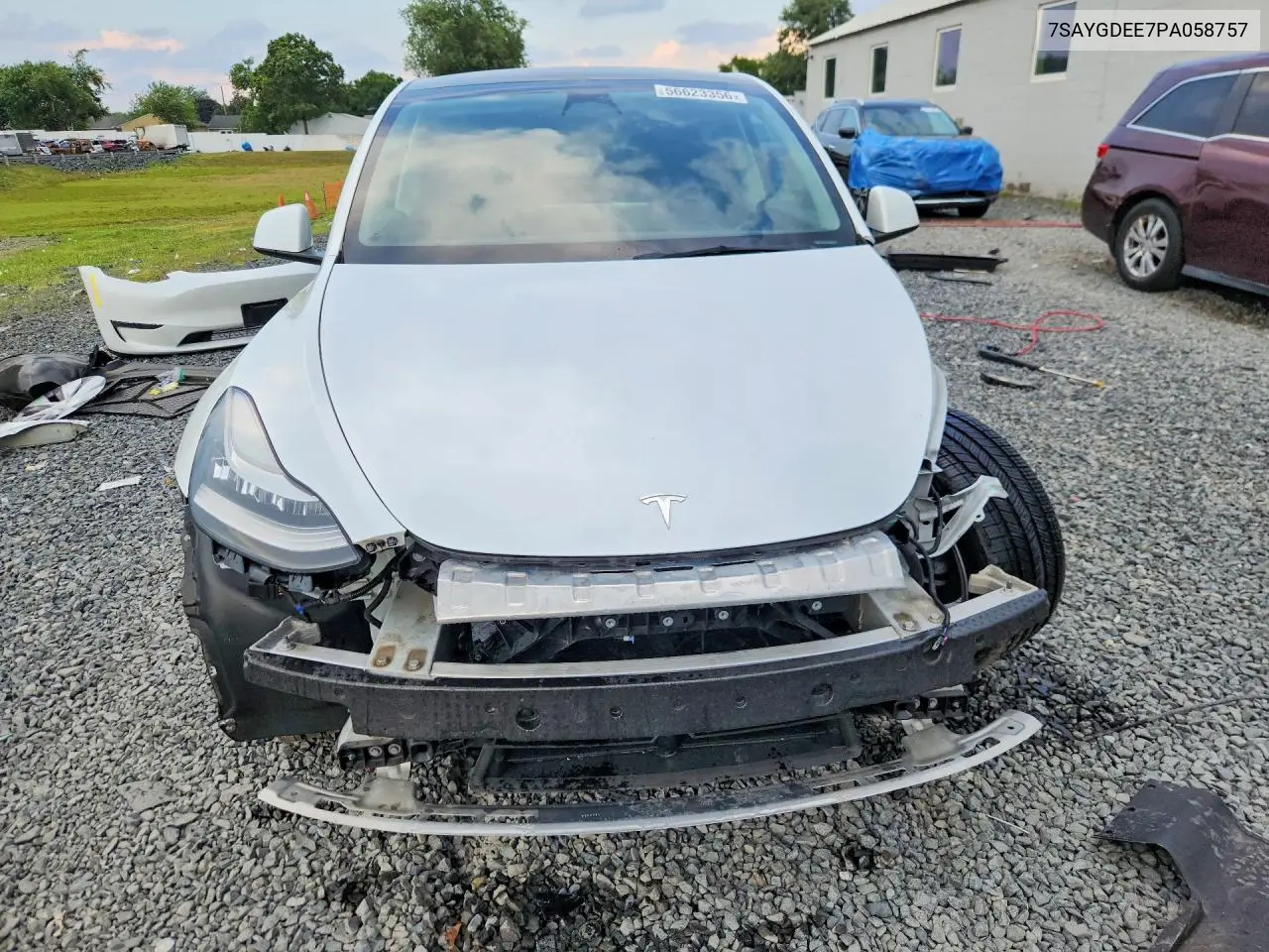2023 Tesla Model Y VIN: 7SAYGDEE7PA058757 Lot: 56623356