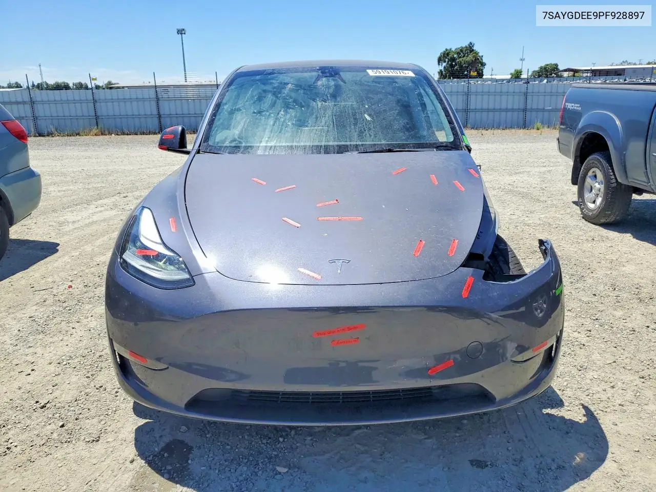 2023 Tesla Model Y VIN: 7SAYGDEE9PF928897 Lot: 59191076
