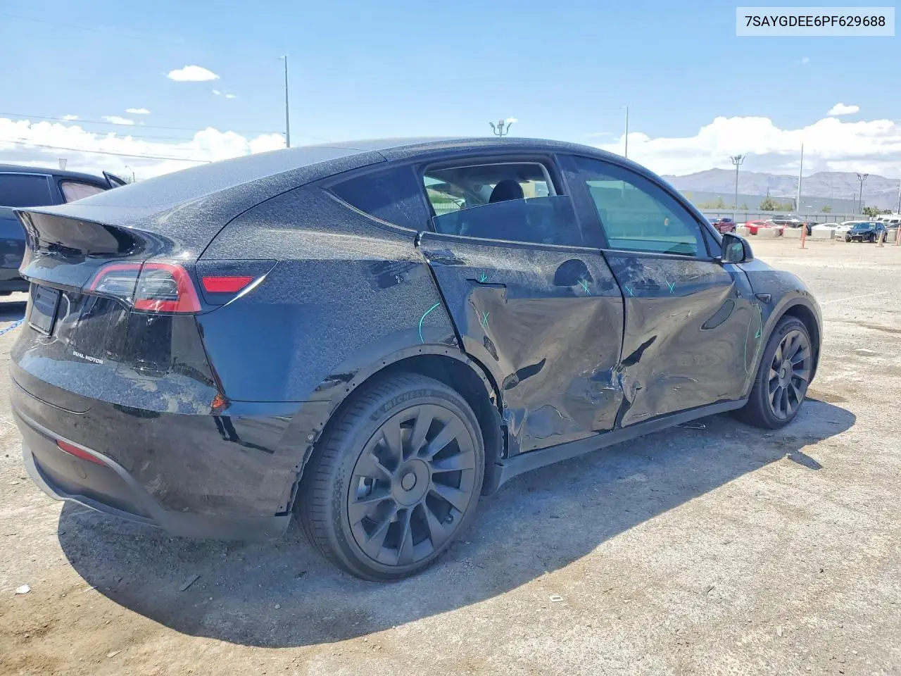 2023 Tesla Model Y VIN: 7SAYGDEE6PF629688 Lot: 59830356