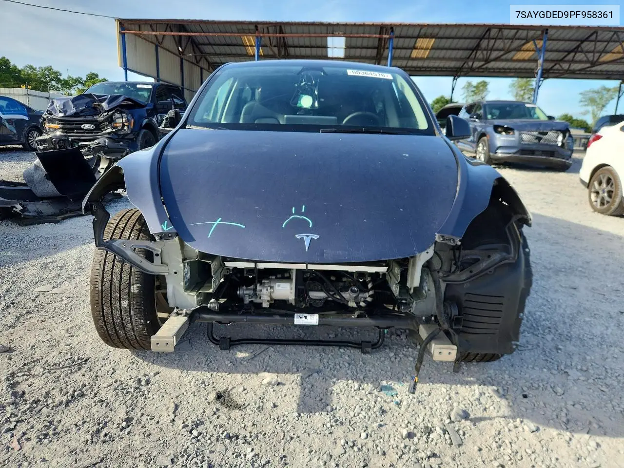 2023 Tesla Model Y VIN: 7SAYGDED9PF958361 Lot: 60364516