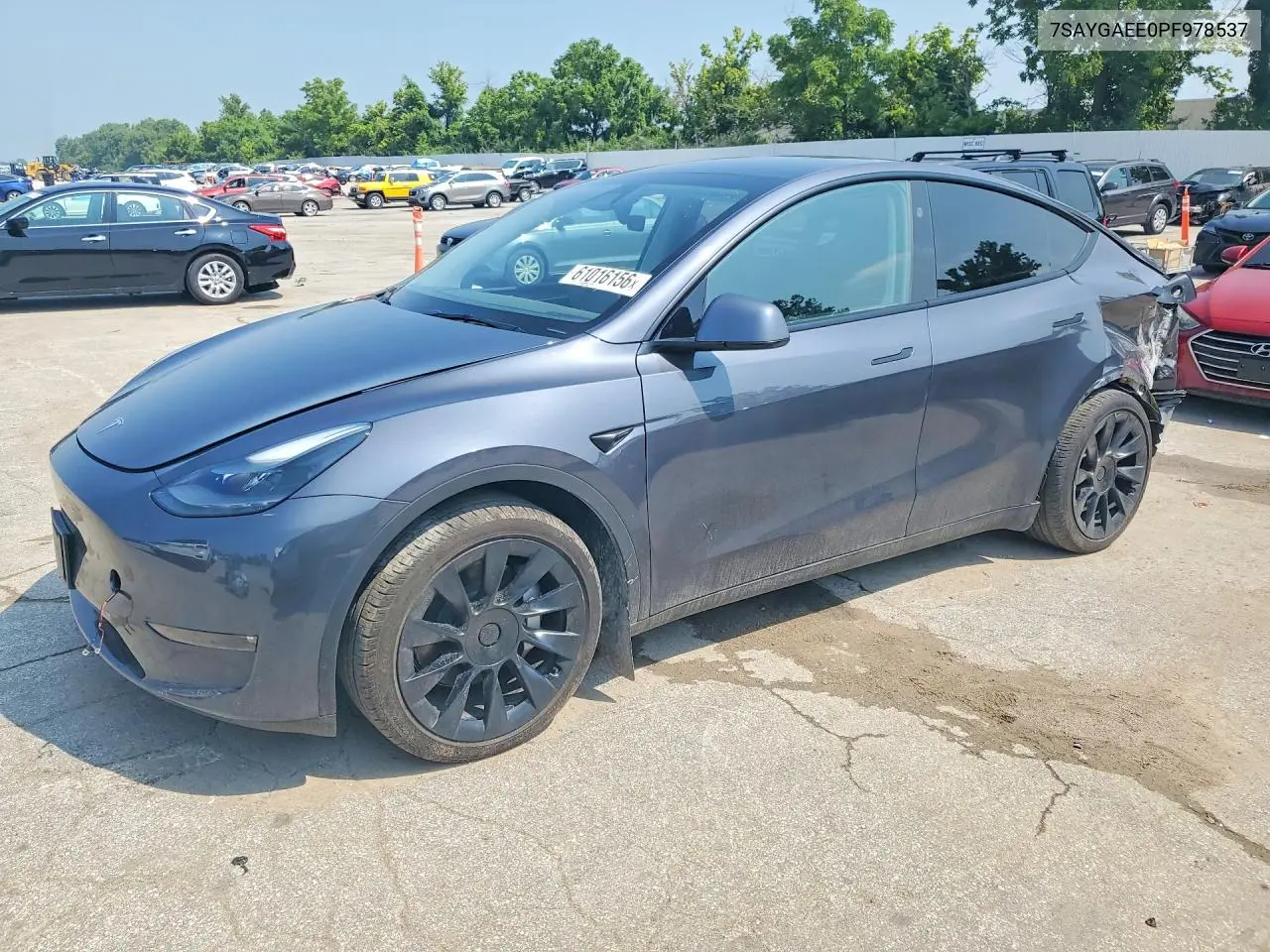 2023 Tesla Model Y VIN: 7SAYGAEE0PF978537 Lot: 61016156