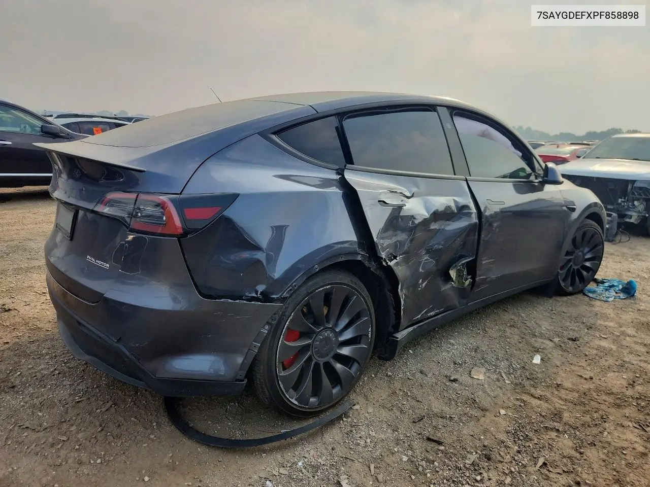 2023 Tesla Model Y VIN: 7SAYGDEFXPF858898 Lot: 61125256