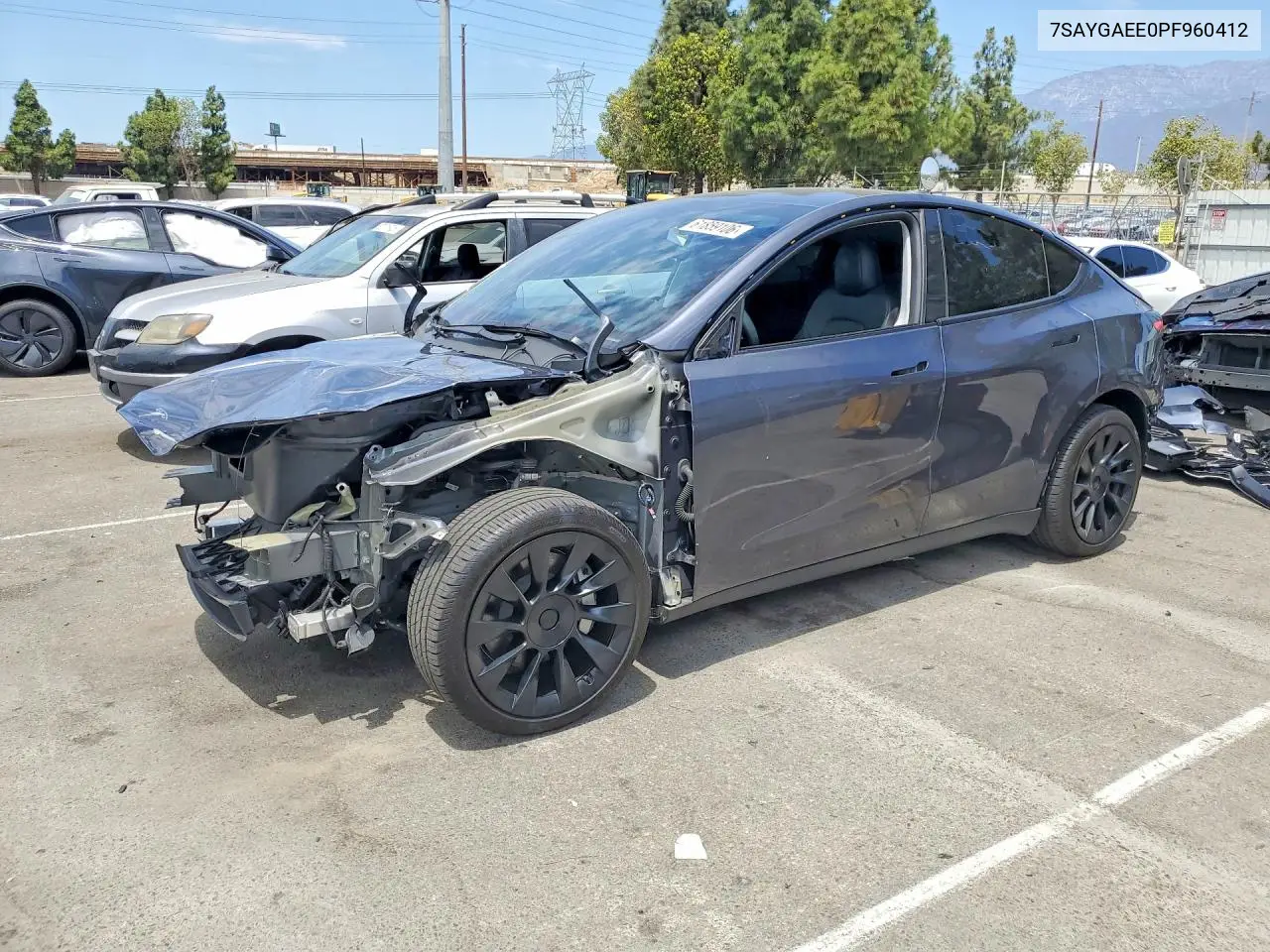 2023 Tesla Model Y VIN: 7SAYGAEE0PF960412 Lot: 61859106