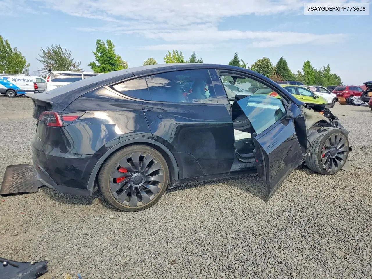 2023 Tesla Model Y VIN: 7SAYGDEFXPF773608 Lot: 62119366