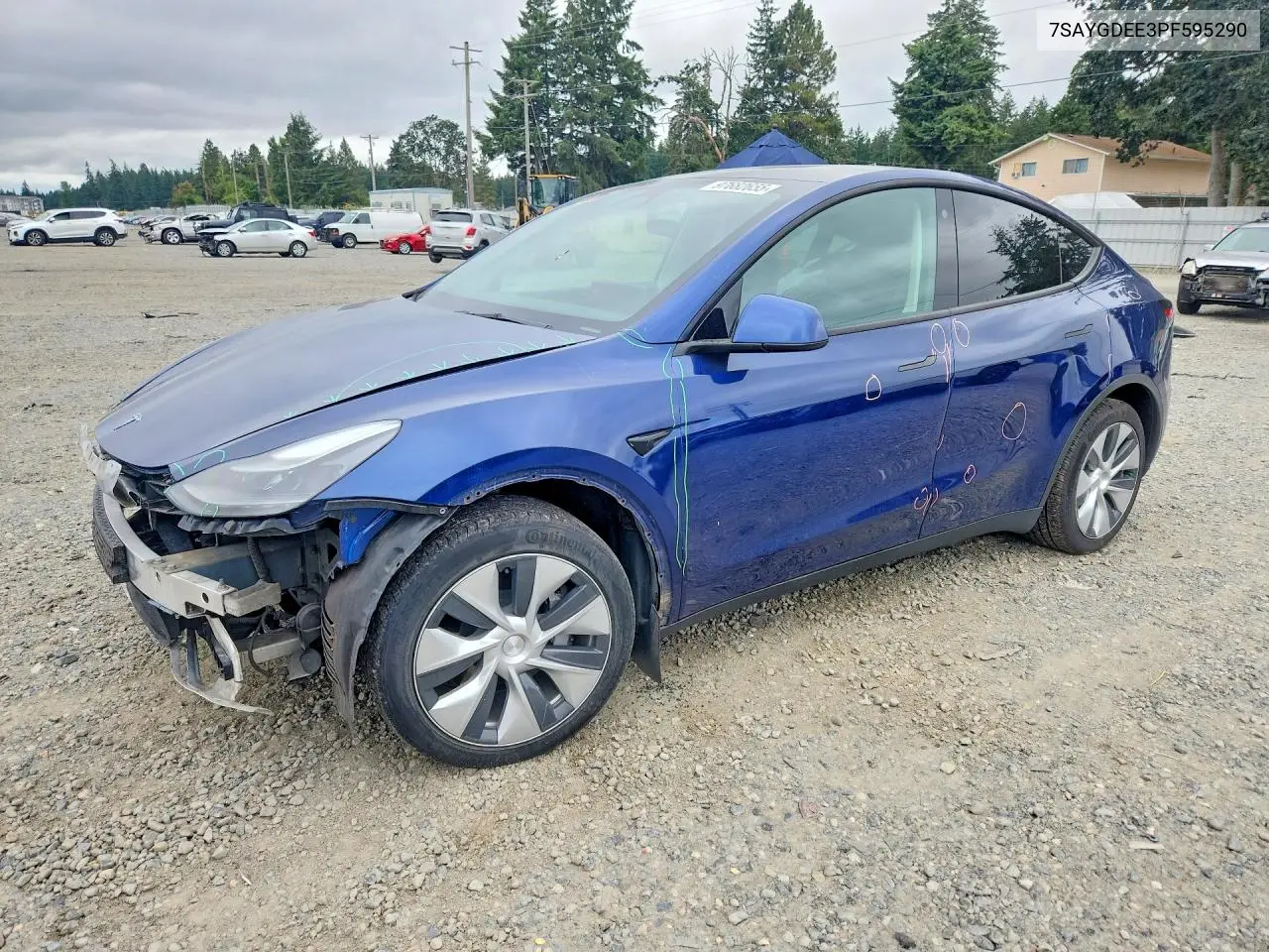 2023 Tesla Model Y VIN: 7SAYGDEE3PF595290 Lot: 97682655