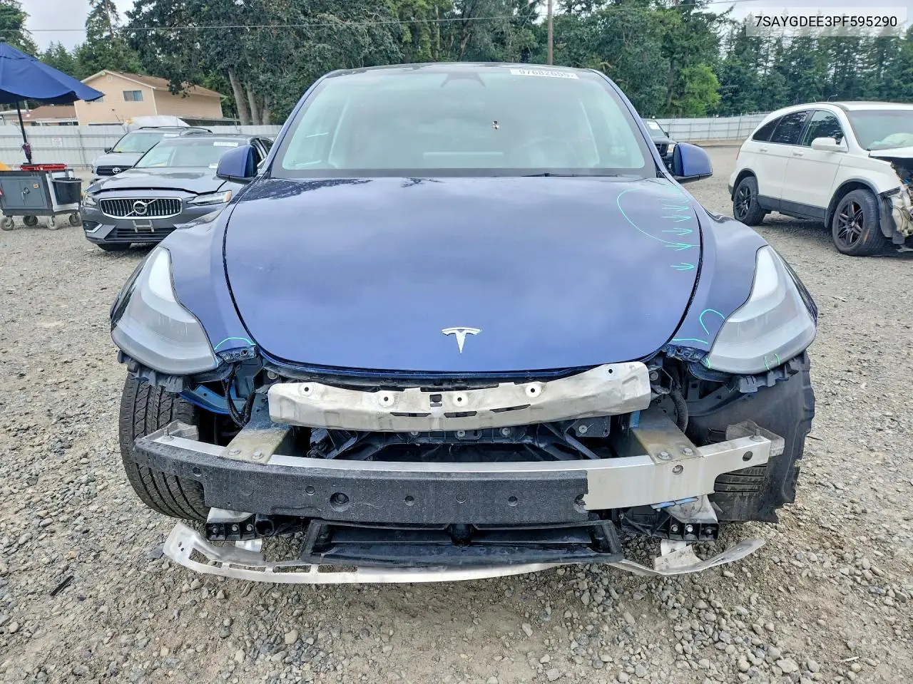 2023 Tesla Model Y VIN: 7SAYGDEE3PF595290 Lot: 97682655