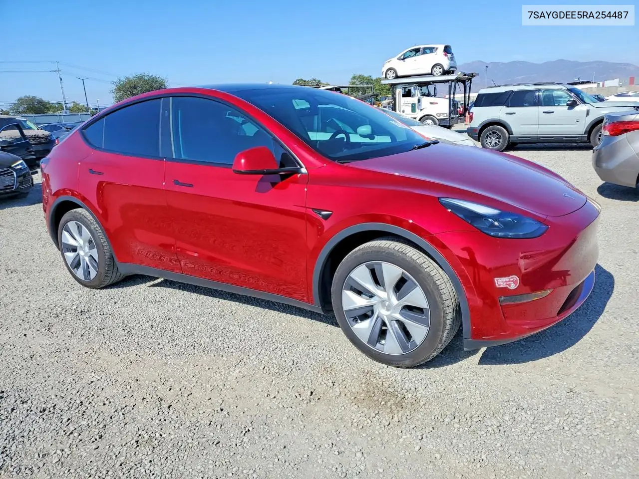 2024 Tesla Model Y VIN: 7SAYGDEE5RA254487 Lot: 57273726