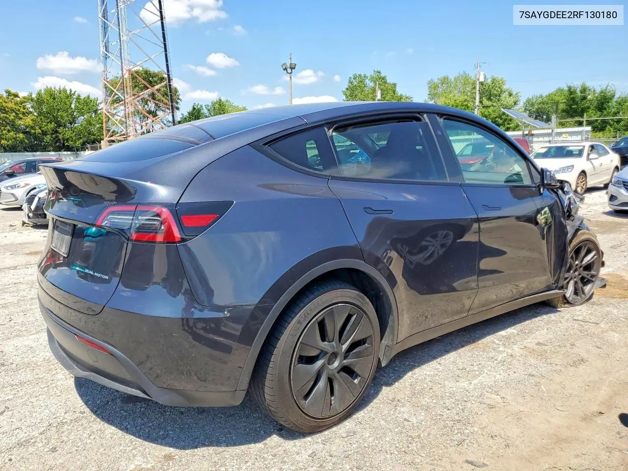2024 Tesla Model Y VIN: 7SAYGDEE2RF130180 Lot: 60065106