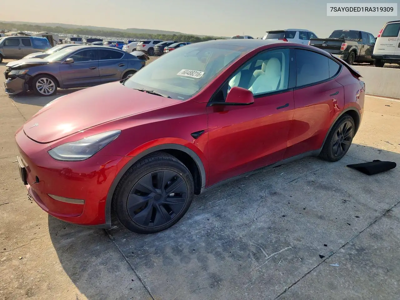 2024 Tesla Model Y VIN: 7SAYGDED1RA319309 Lot: 60488216