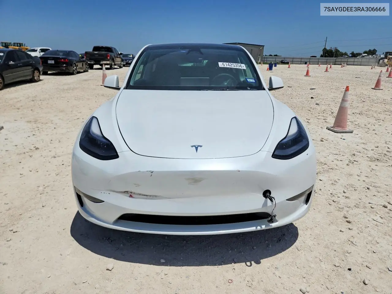 2024 Tesla Model Y VIN: 7SAYGDEE3RA306666 Lot: 61425356
