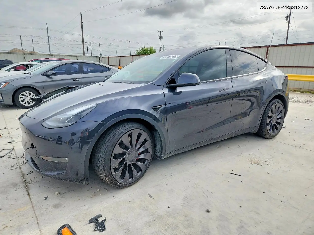 2024 Tesla Model Y VIN: 7SAYGDEF2RA312273 Lot: 61484166