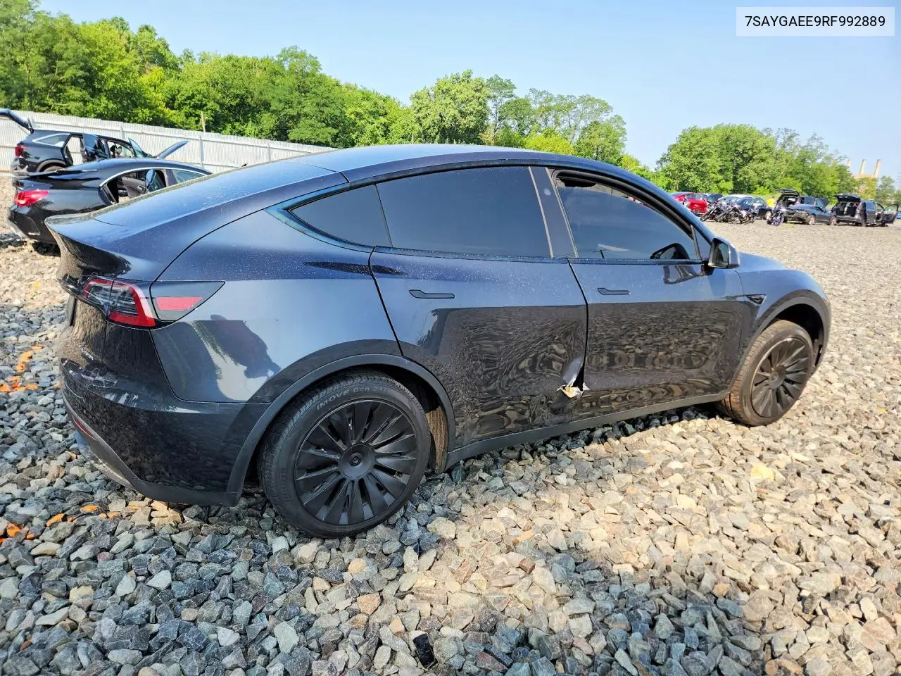 2024 Tesla Model Y VIN: 7SAYGAEE9RF992889 Lot: 61758566