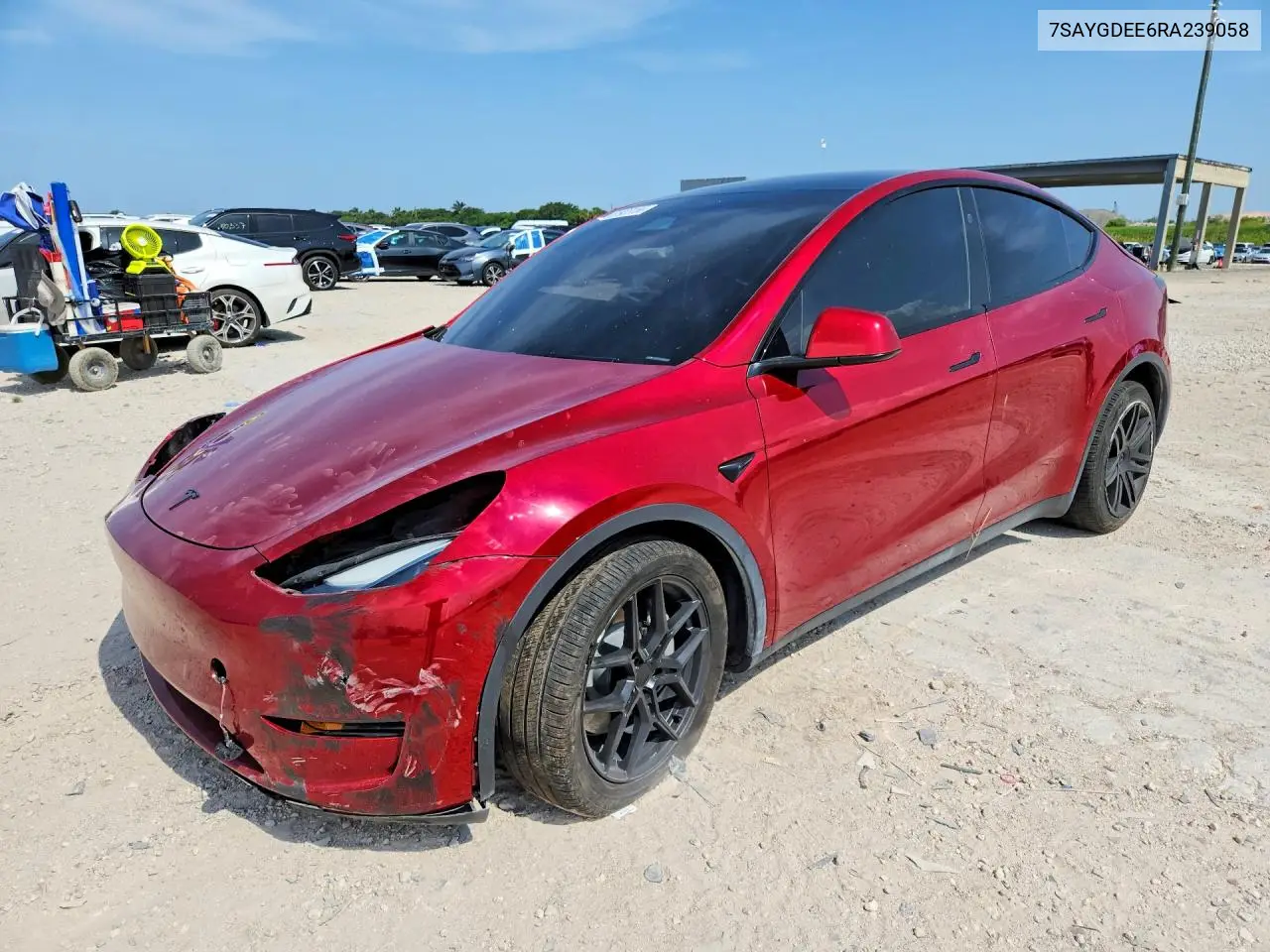 2024 Tesla Model Y VIN: 7SAYGDEE6RA239058 Lot: 61923156