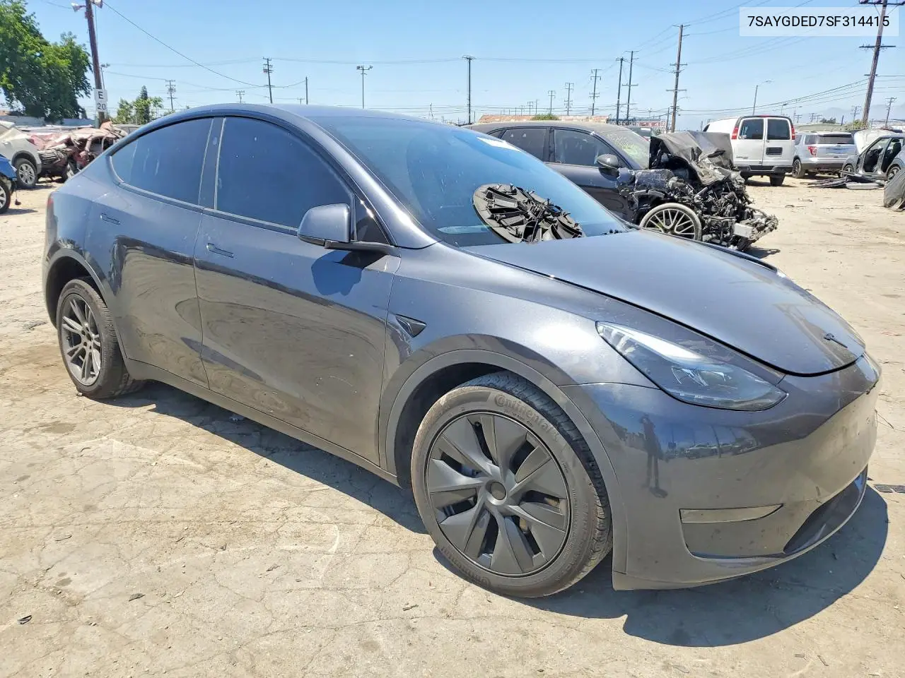 2025 Tesla Model Y VIN: 7SAYGDED7SF314415 Lot: 57377166