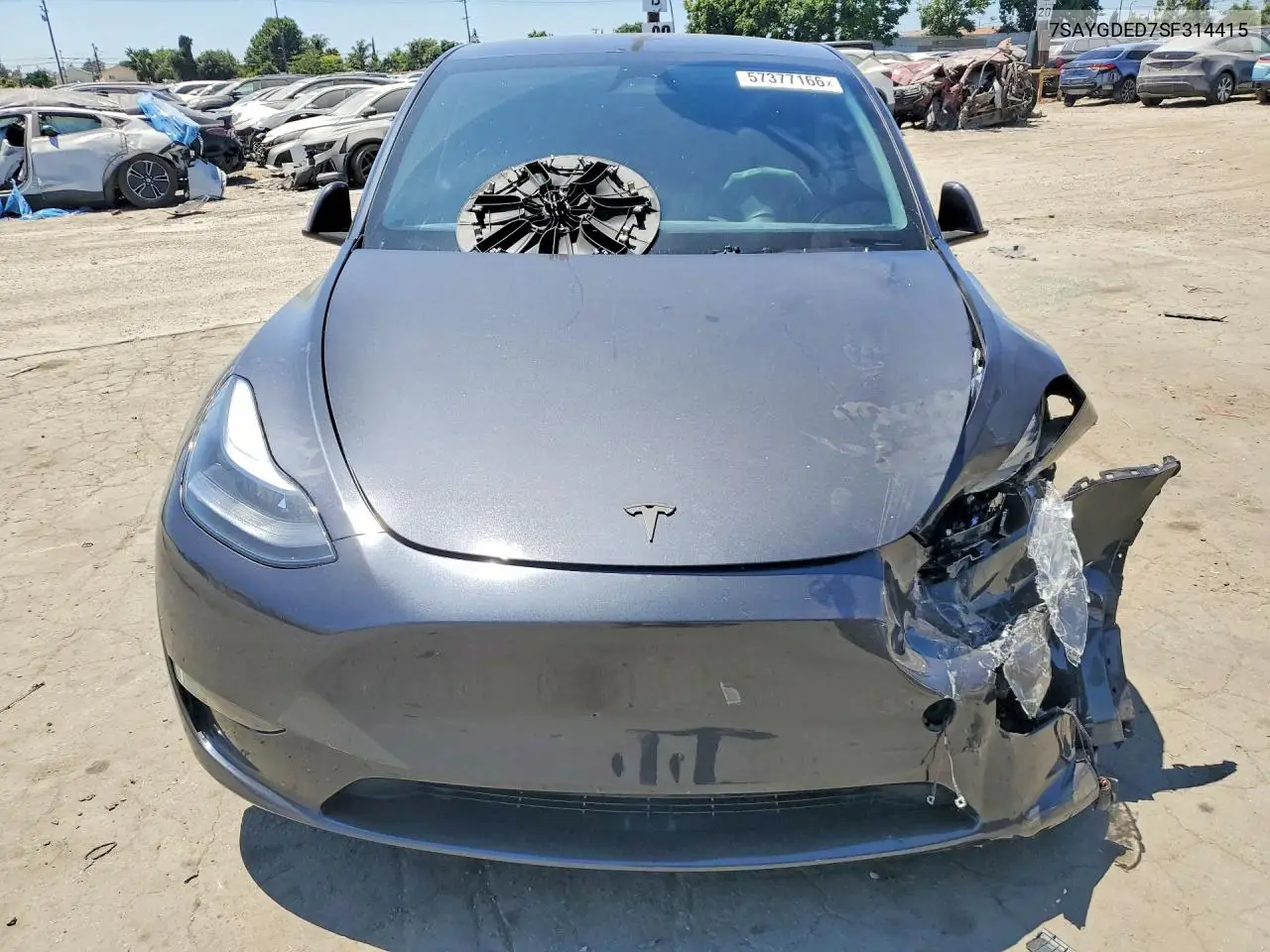 2025 Tesla Model Y VIN: 7SAYGDED7SF314415 Lot: 57377166