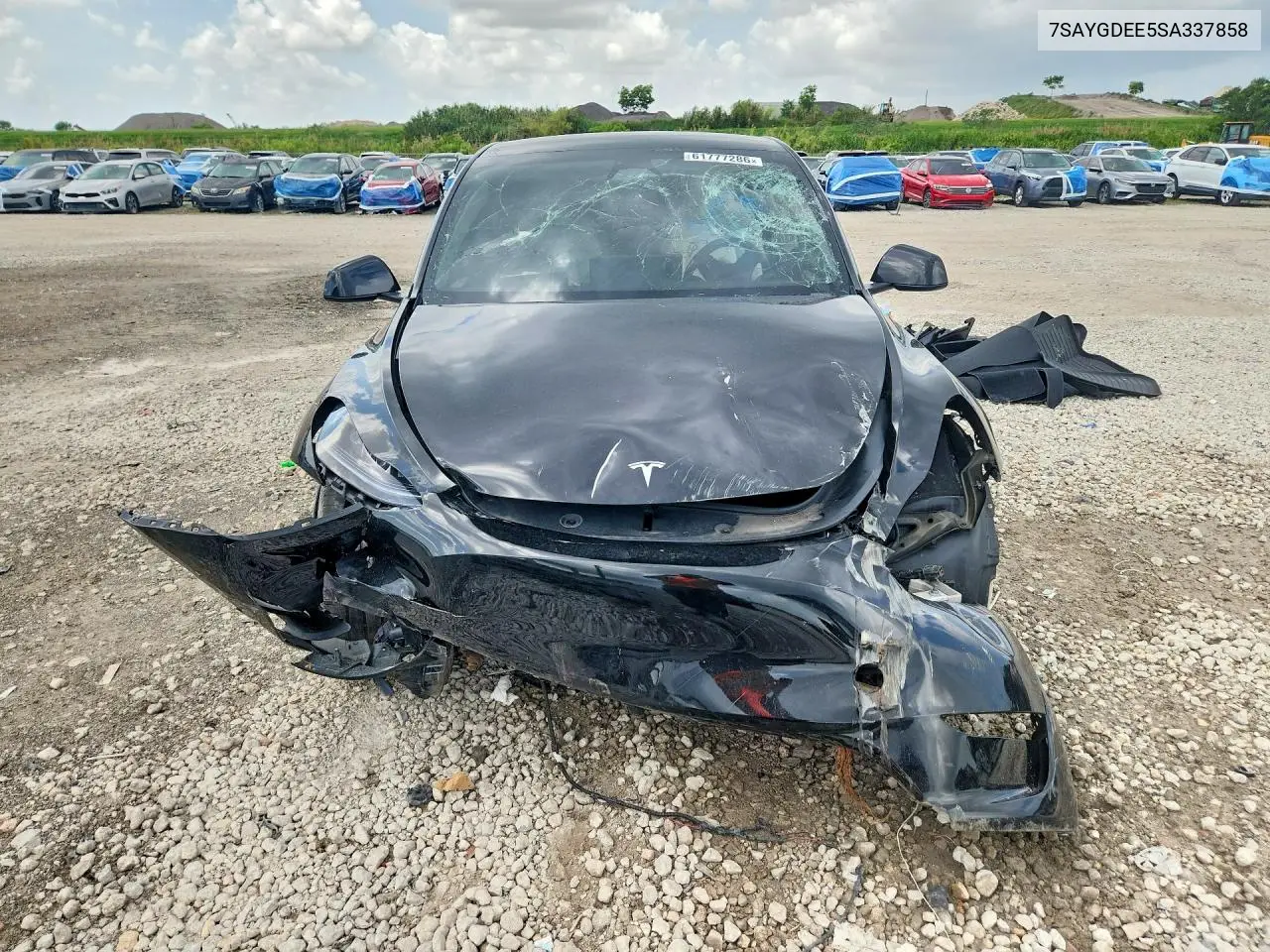 2025 Tesla Model Y VIN: 7SAYGDEE5SA337858 Lot: 61777286