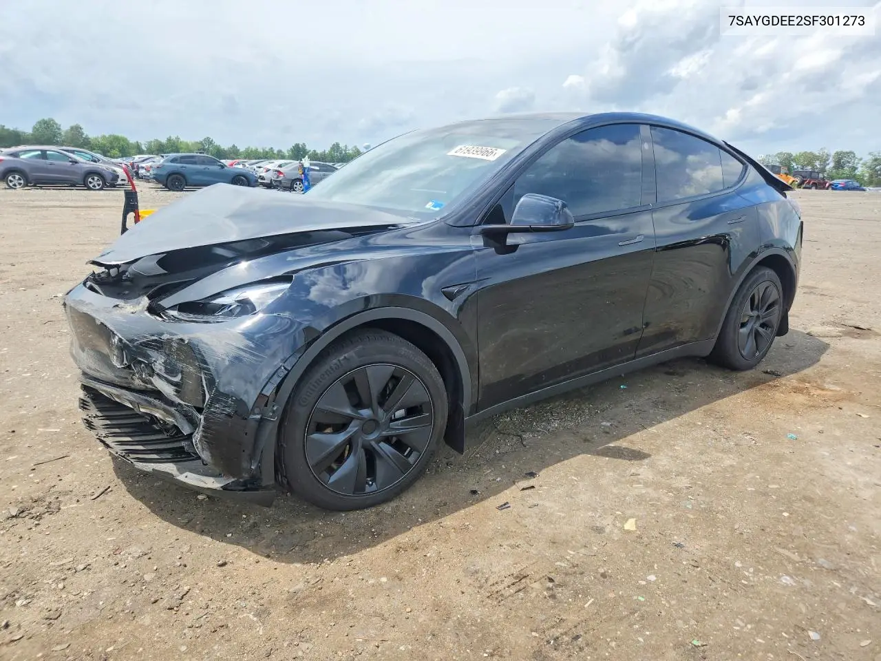 2025 Tesla Model Y VIN: 7SAYGDEE2SF301273 Lot: 61939966