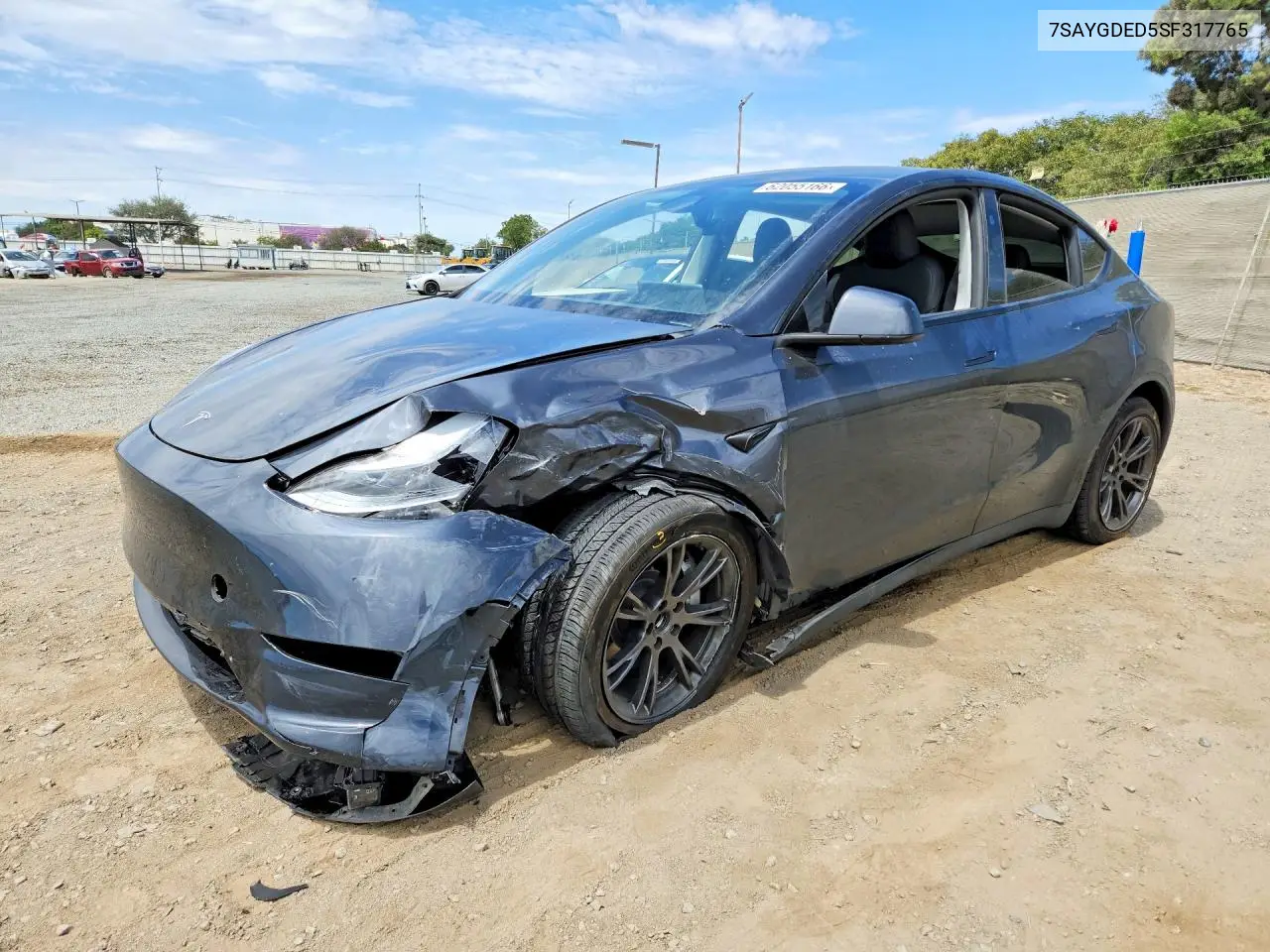 2025 Tesla Model Y VIN: 7SAYGDED5SF317765 Lot: 62055166