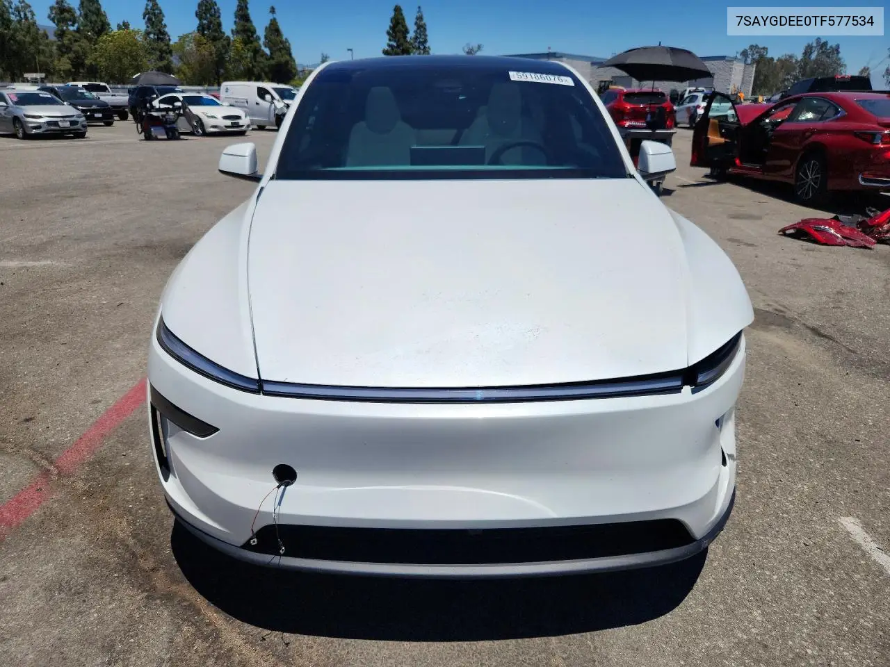 2026 Tesla Model Y VIN: 7SAYGDEE6TF577781 Lot: 59186076