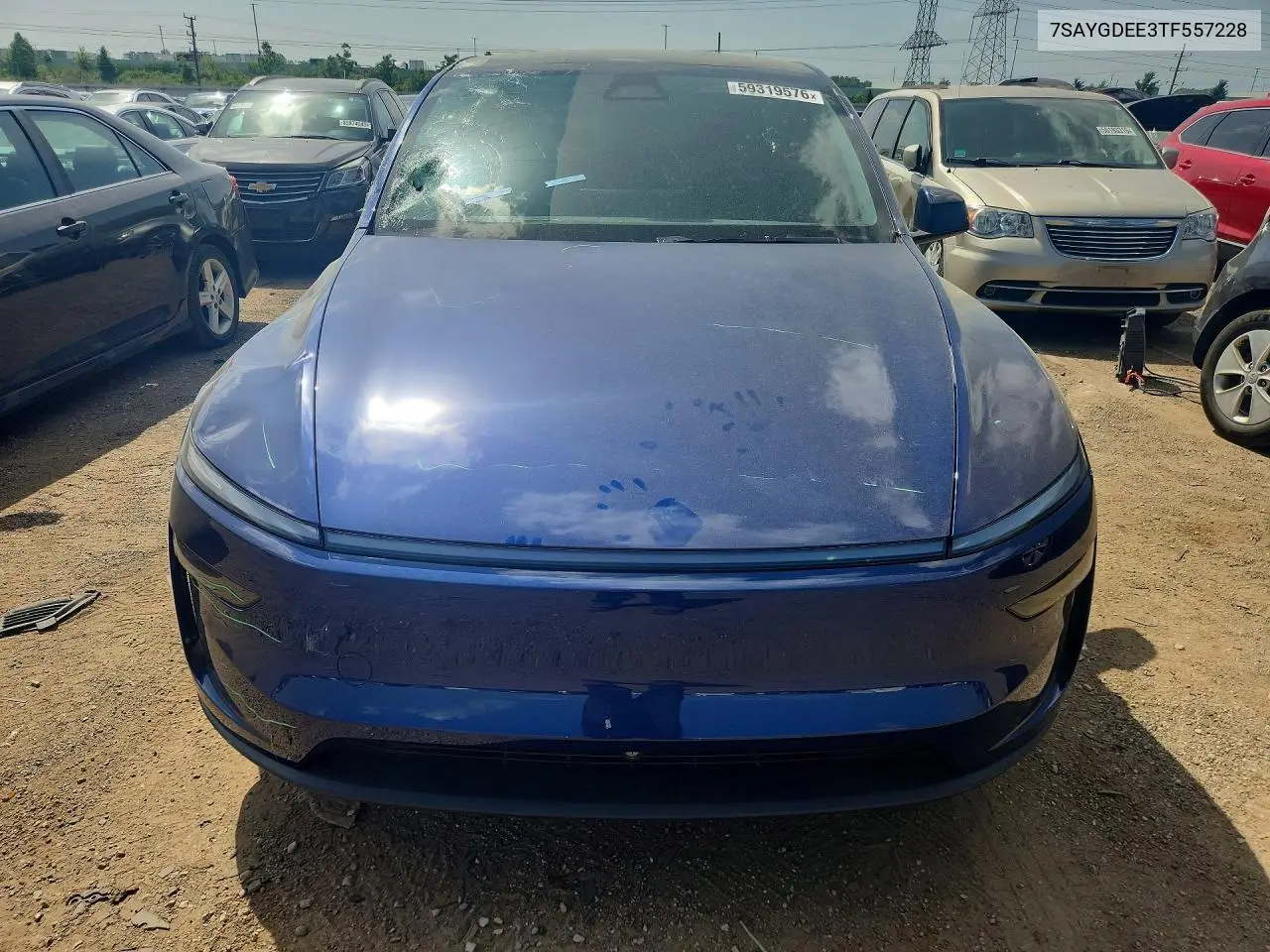 2026 Tesla Model Y VIN: 7SAYGDEE3TF557228 Lot: 59319576