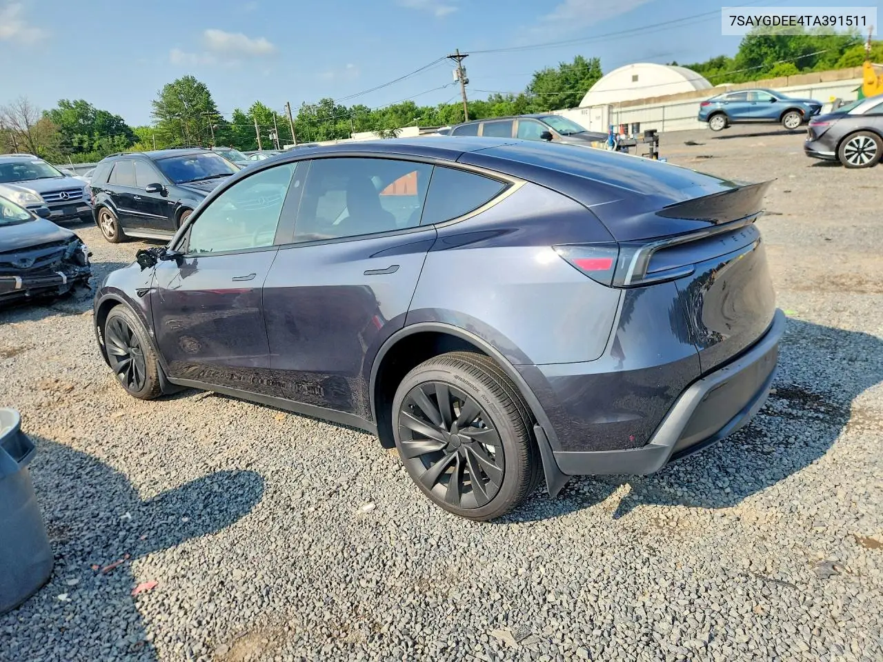 2026 Tesla Model Y VIN: 7SAYGDEE4TA391511 Lot: 59649436