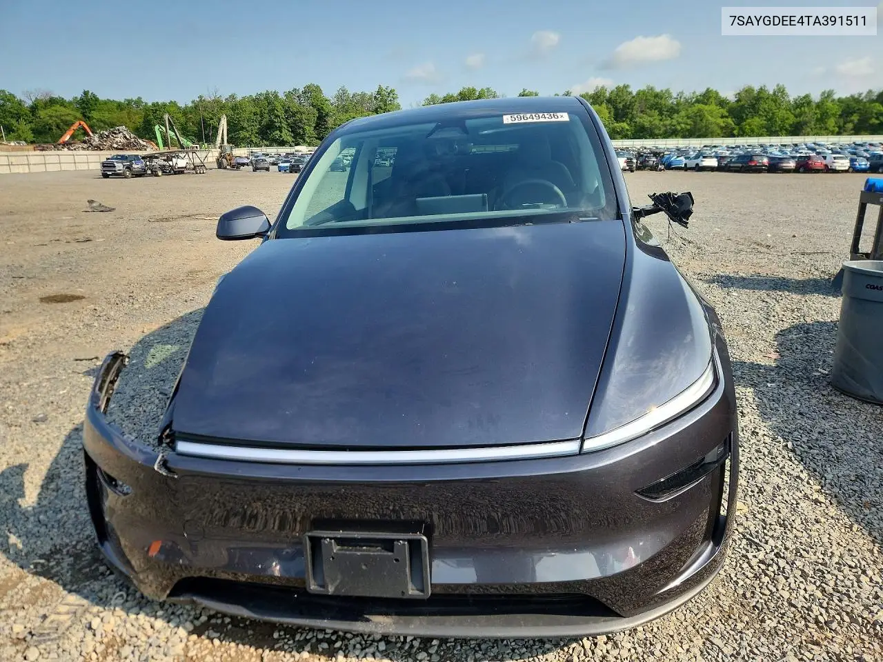 2026 Tesla Model Y VIN: 7SAYGDEE4TA391511 Lot: 59649436