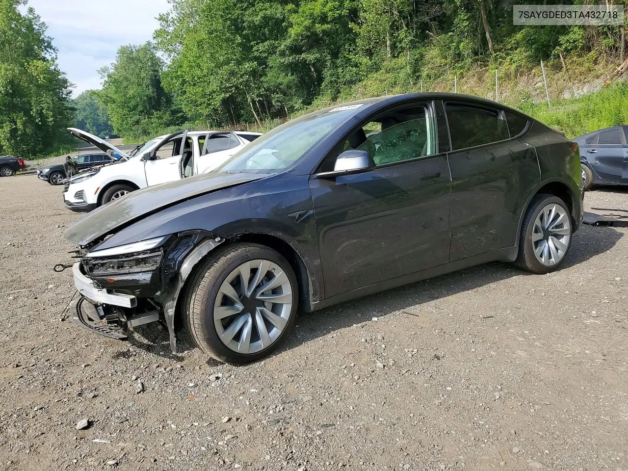 2026 Tesla Model Y VIN: 7SAYGDED3TA432718 Lot: 60577916