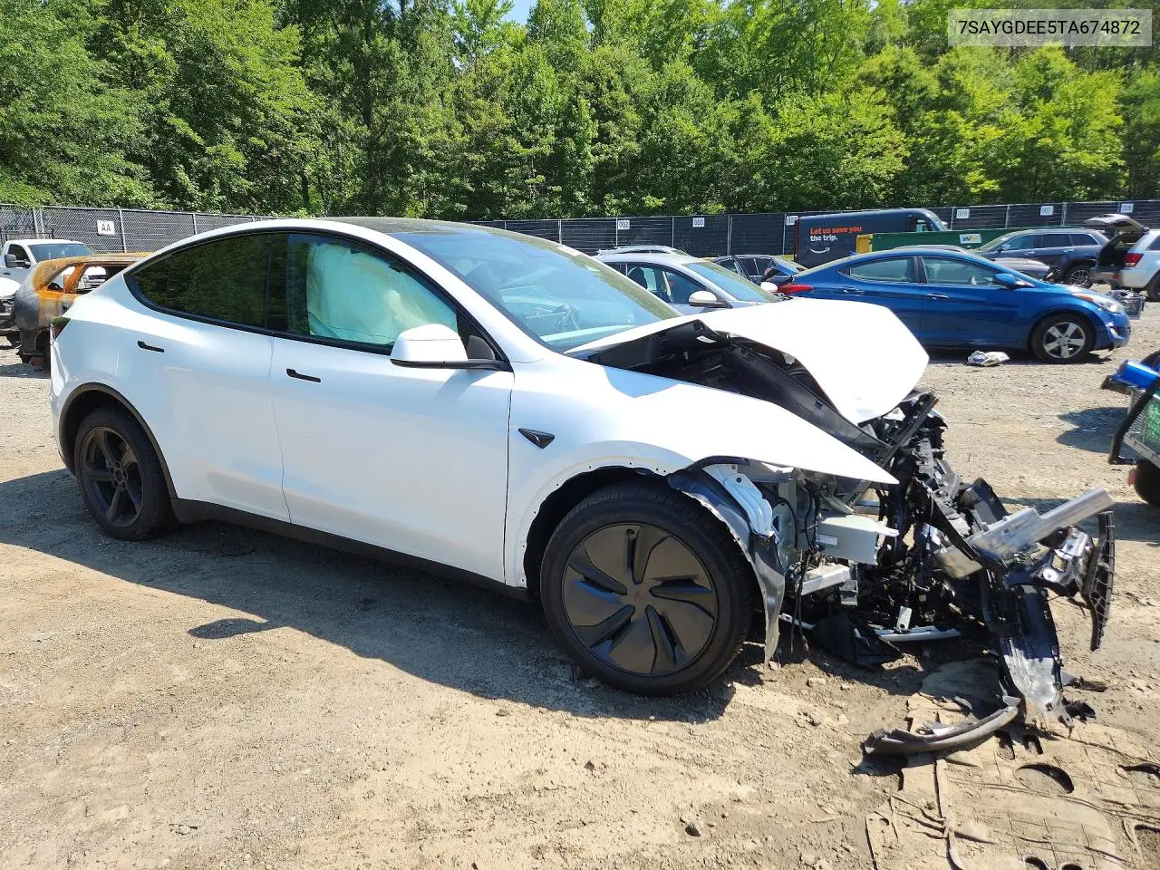 2026 Tesla Model Y VIN: 7SAYGDEE5TA674872 Lot: 60989436
