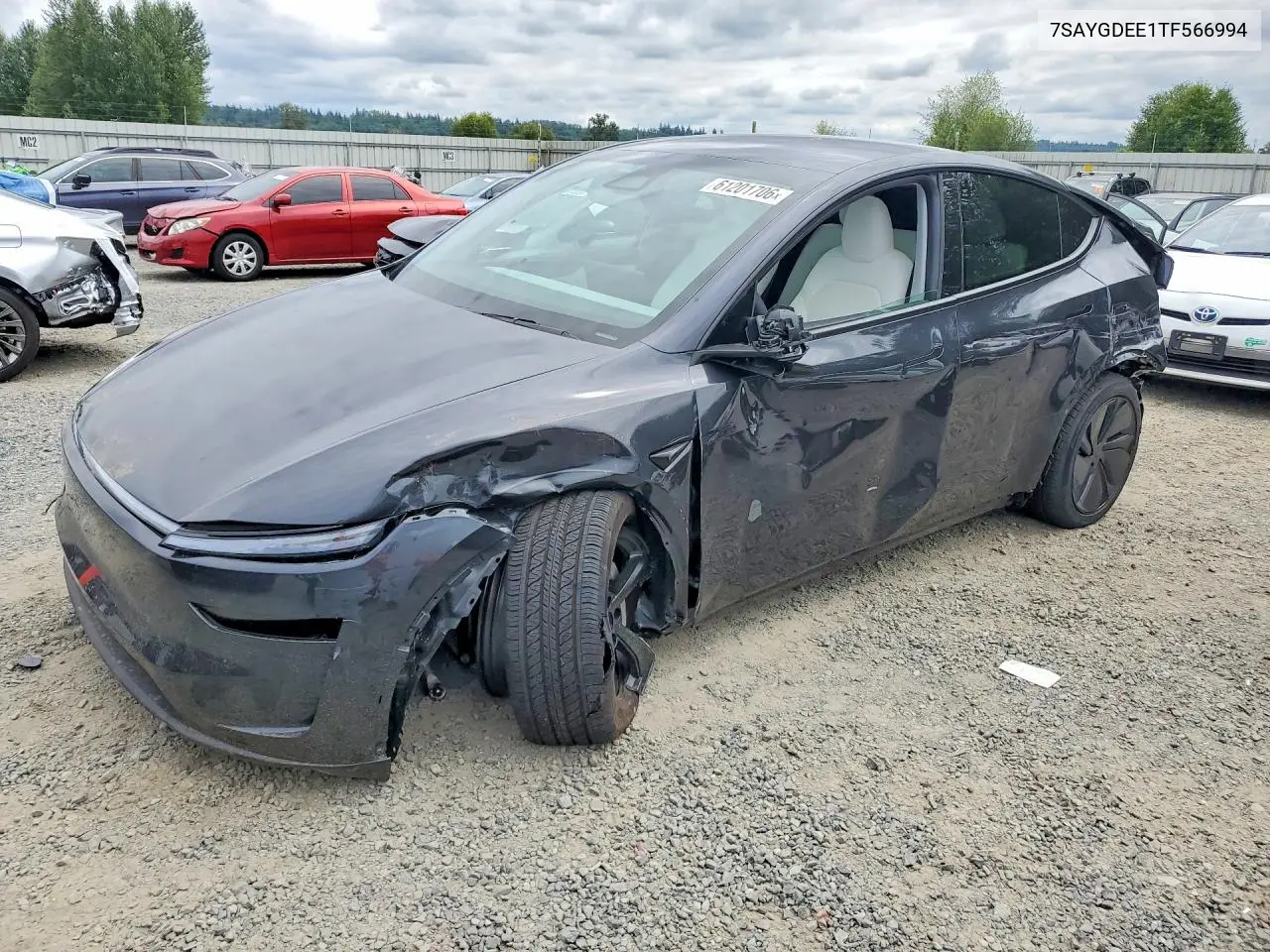 2026 Tesla Model Y VIN: 7SAYGDEE1TF566994 Lot: 61201706