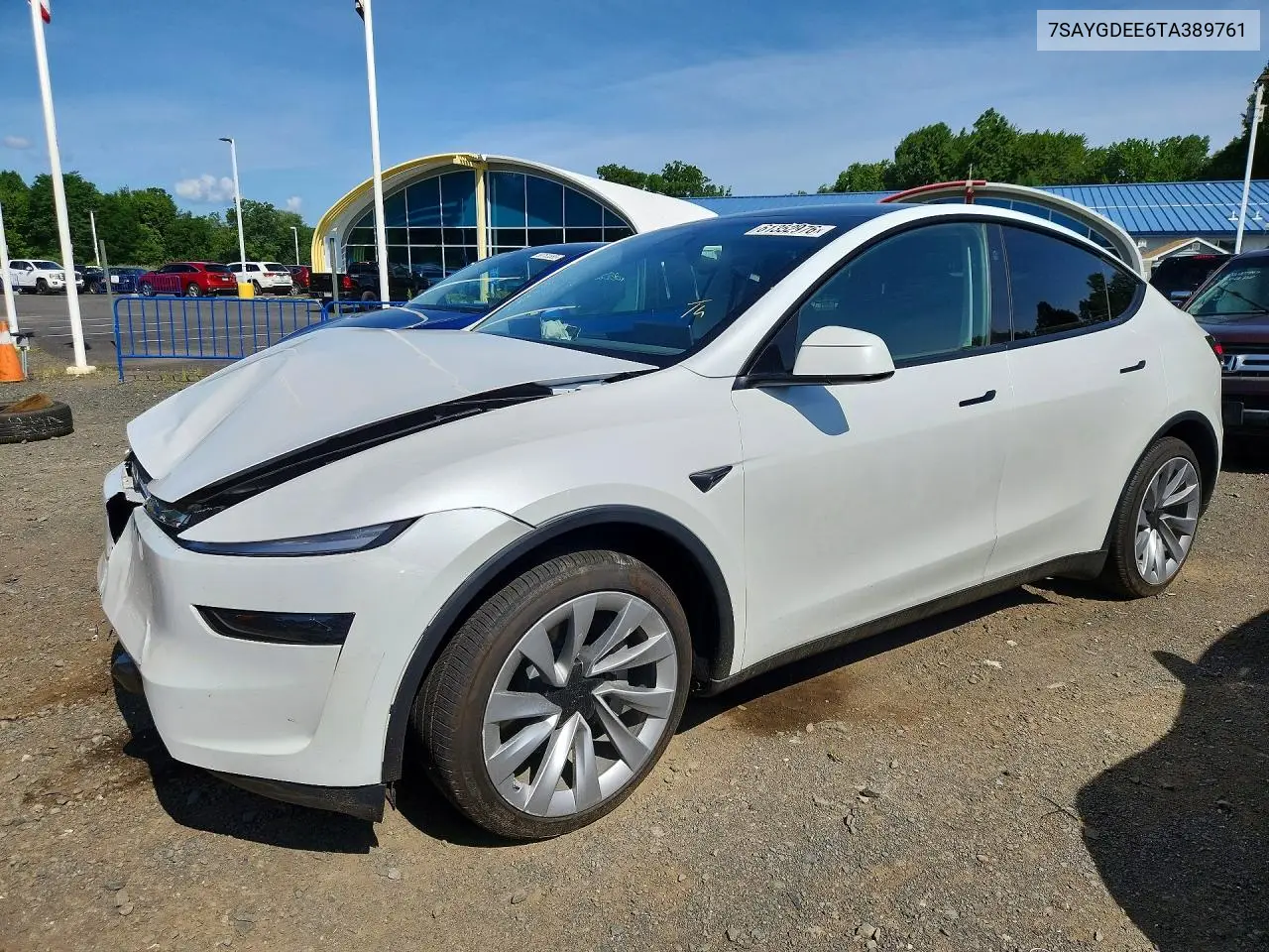 2026 Tesla Model Y VIN: 7SAYGDEE6TA389761 Lot: 61352976