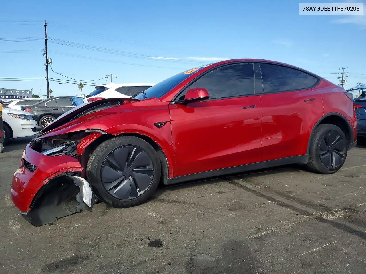 2026 Tesla Model Y VIN: 7SAYGDEE1TF570205 Lot: 62008496