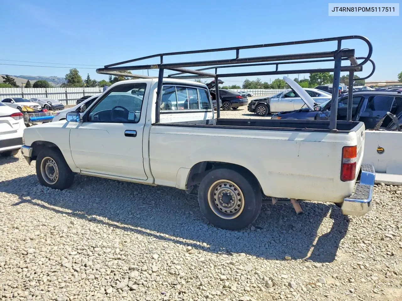1991 Toyota Pickup Deluxe VIN: JT4RN81P0M5117511 Lot: 48929646