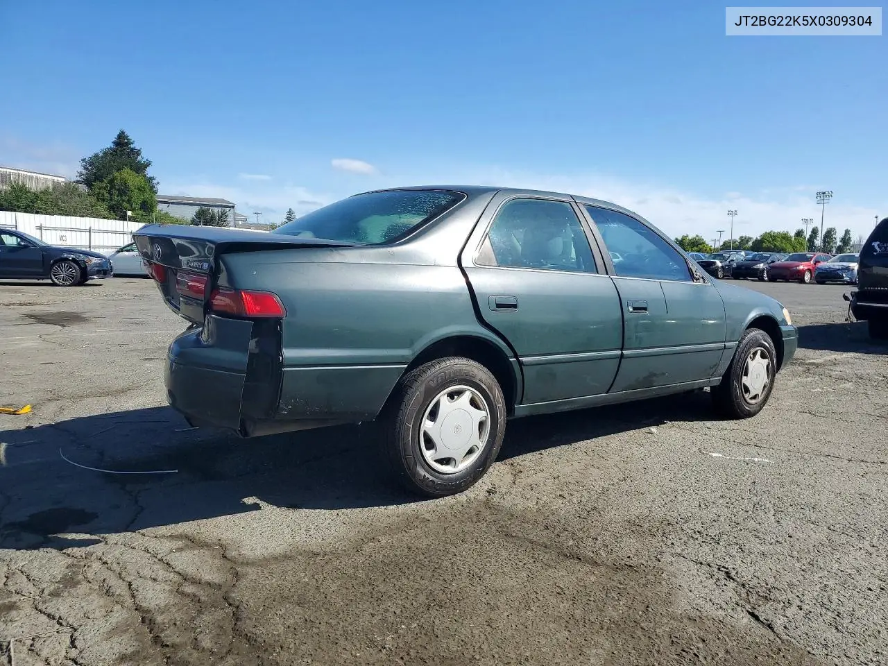 1999 Toyota Camry Le VIN: JT2BG22K5X0309304 Lot: 55031606