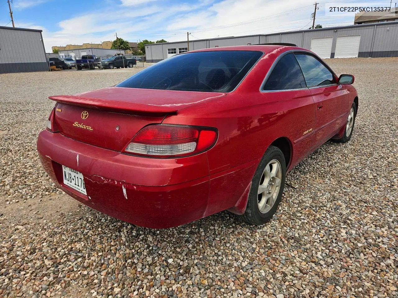 1999 Toyota Camry Solara Sle V6 VIN: 2T1CF22P5XC135377 Lot: 56290776