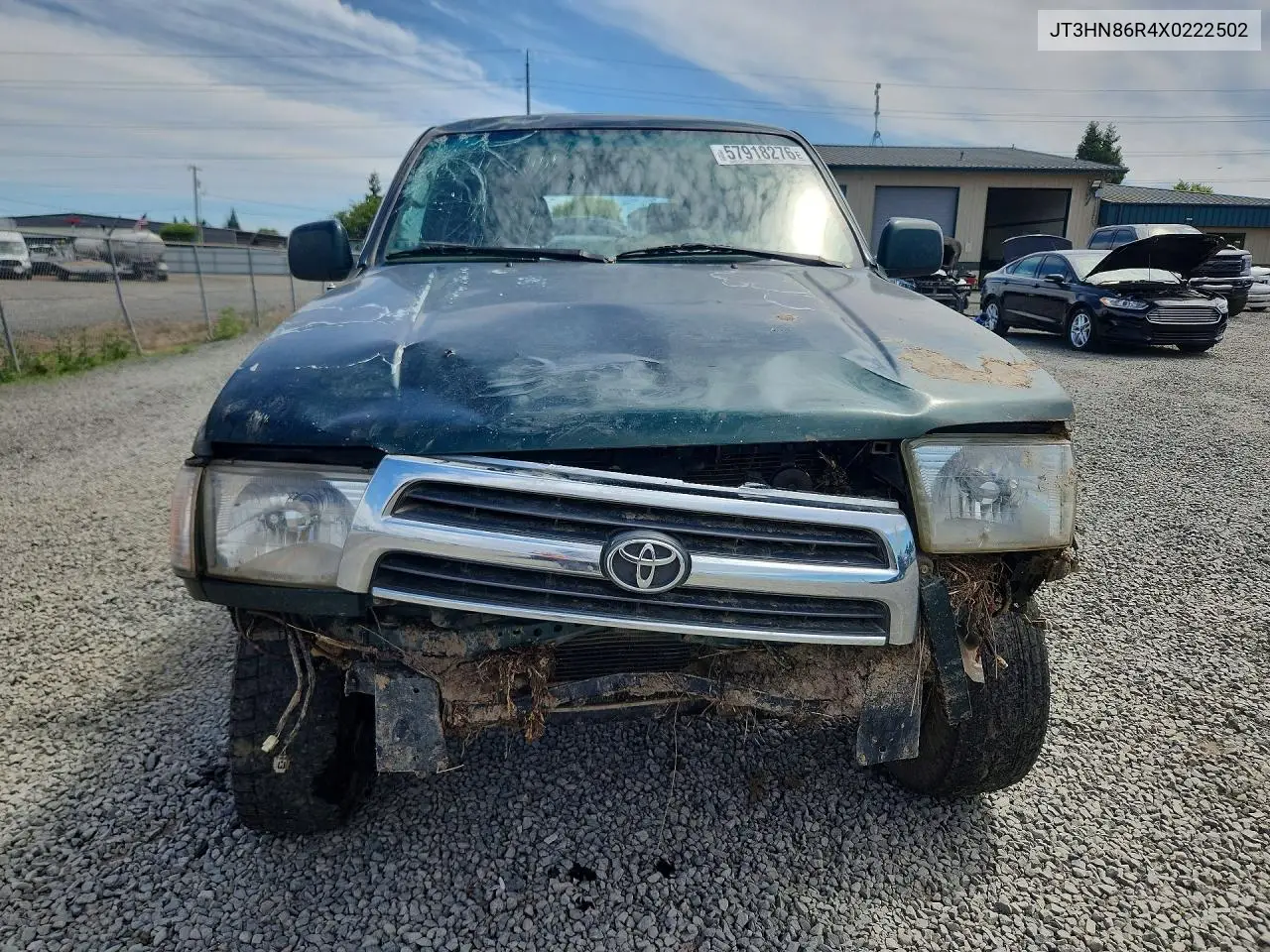 1999 Toyota 4Runner Sr5 VIN: JT3HN86R4X0222502 Lot: 57918276