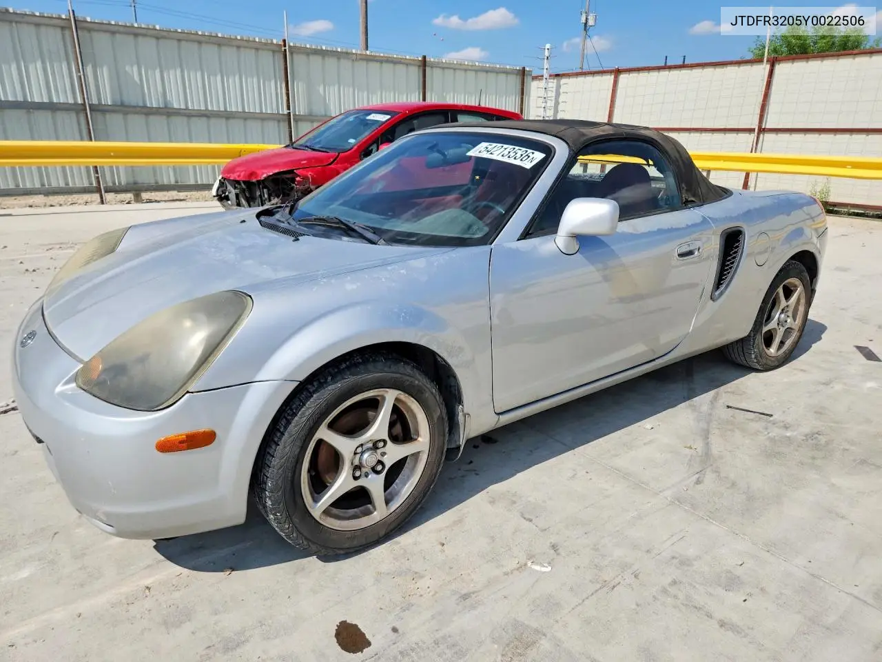 2000 Toyota Mr2 Spyder VIN: JTDFR3205Y0022506 Lot: 54213536