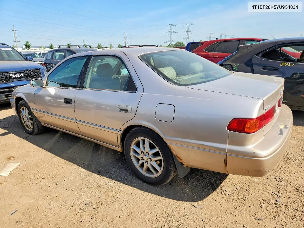 2000 Toyota Camry Xle V6 VIN: 4T1BF28K5YU954834 Lot: 55244046