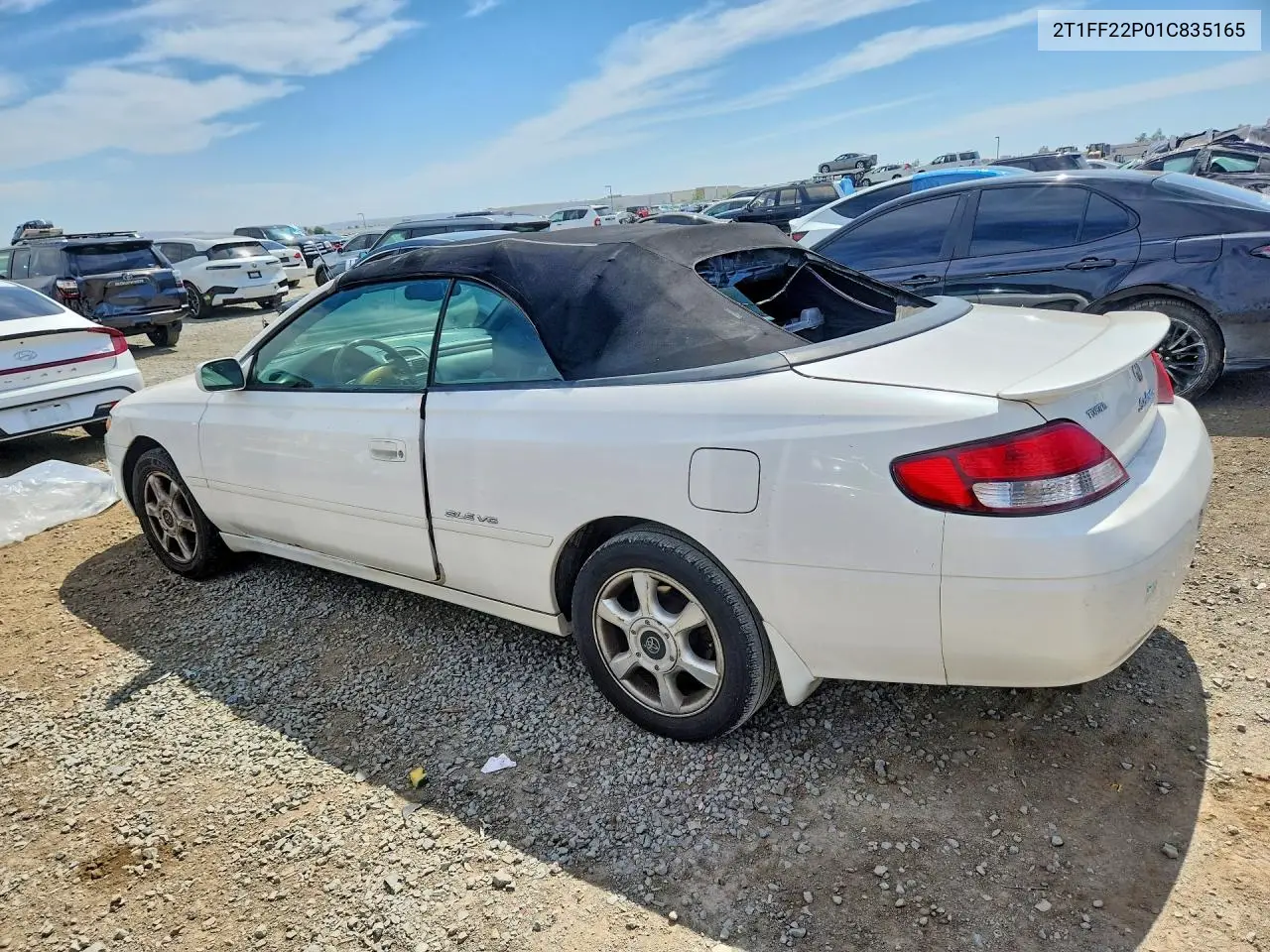 2001 Toyota Camry Solara Se V6 VIN: 2T1FF22P01C835165 Lot: 56672356