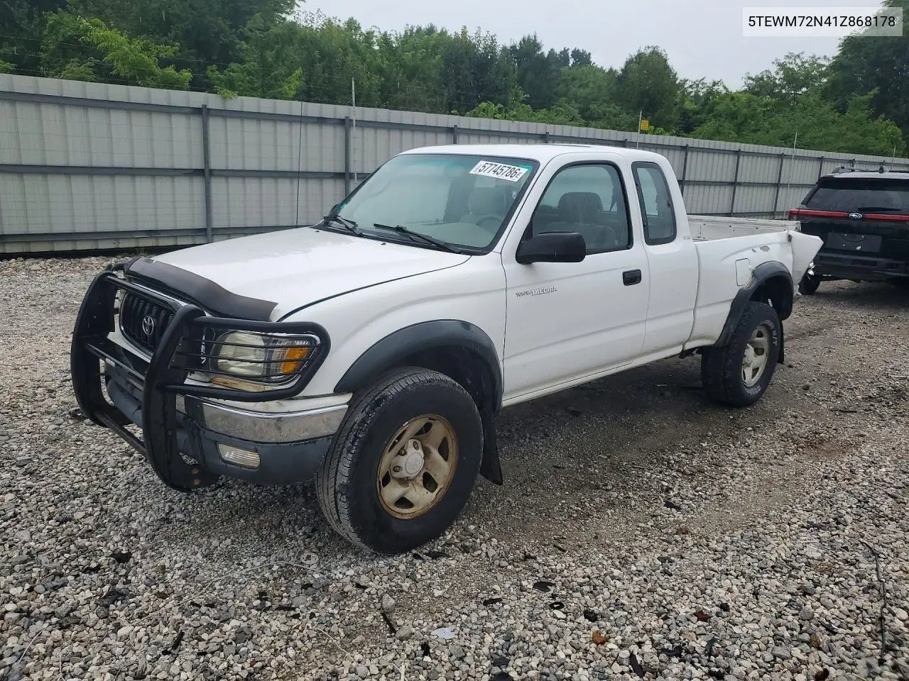 2001 Toyota Tacoma Xtracab VIN: 5TEWM72N41Z868178 Lot: 57745786